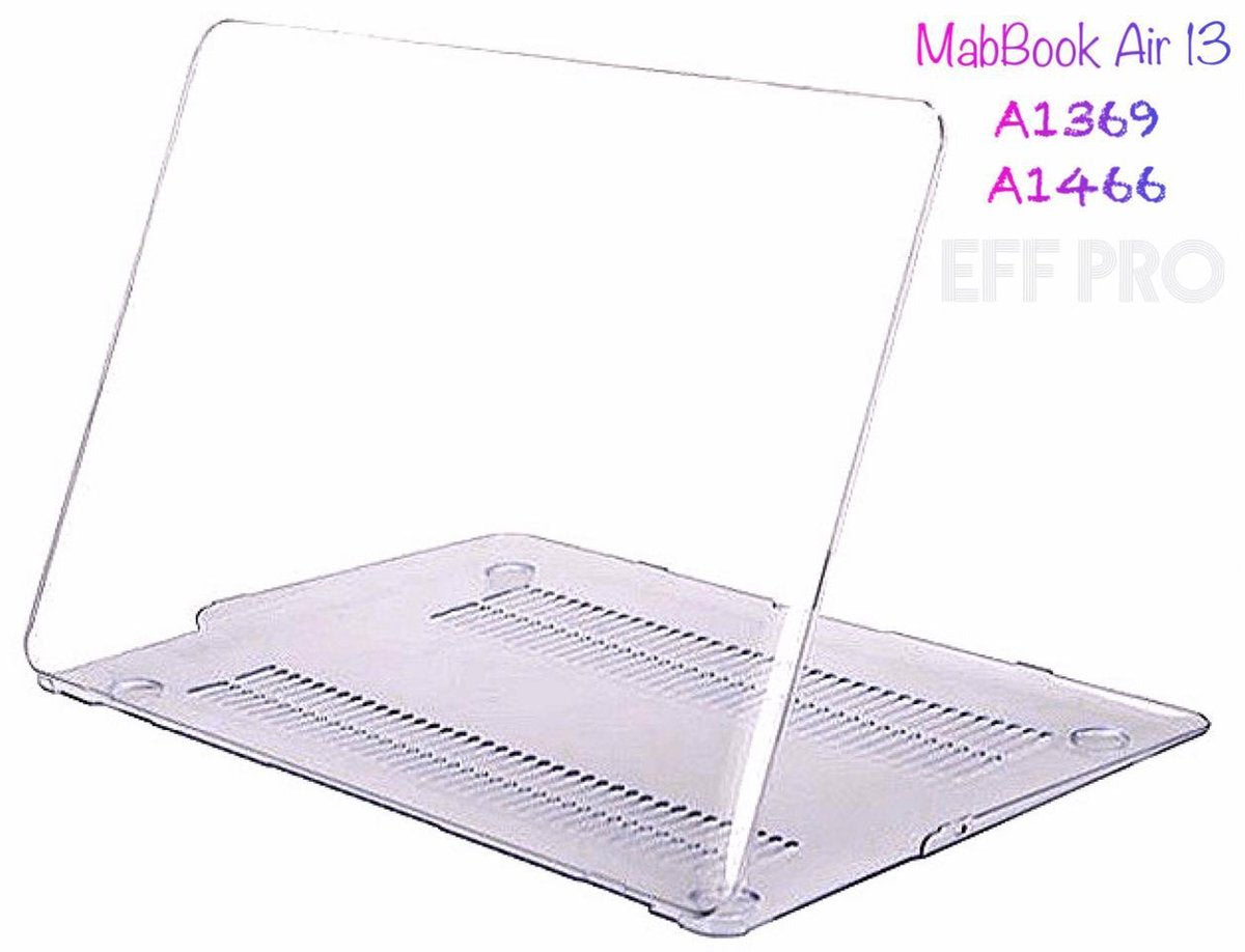 Macbook Air 13 inch (modellen t/m 2017) Laptop Cover - Clear Hard Case - Transparant – Eff Pro