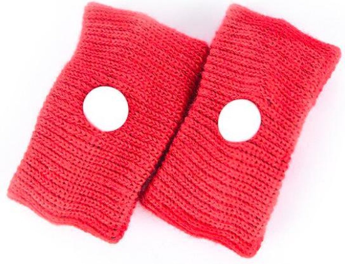 2 Paar Anti Wagenziek Bandjes - Anti Misselijkheid Band - Anti Misselijkheid Band - Anti Stoom Armband - Anti Misselijkheid Armband - Kleur Rood