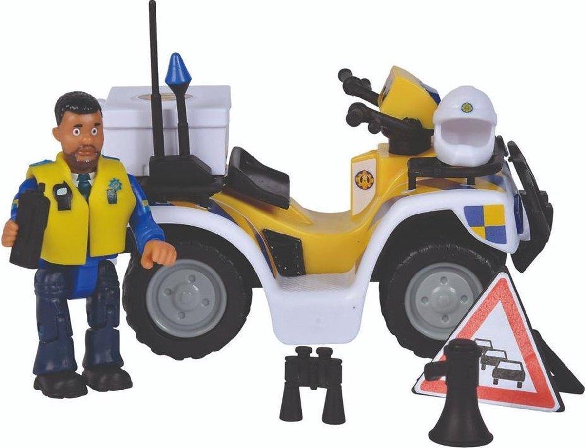 Simba Brandweerman Sam Politie Quad met Figuur