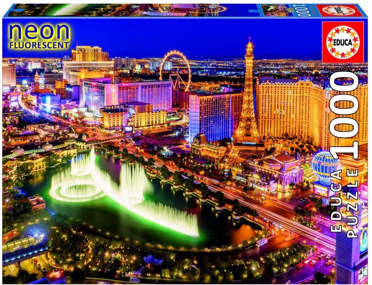 Educa - Las Vegas 1000 Teile Nachtleuchtpuzzle