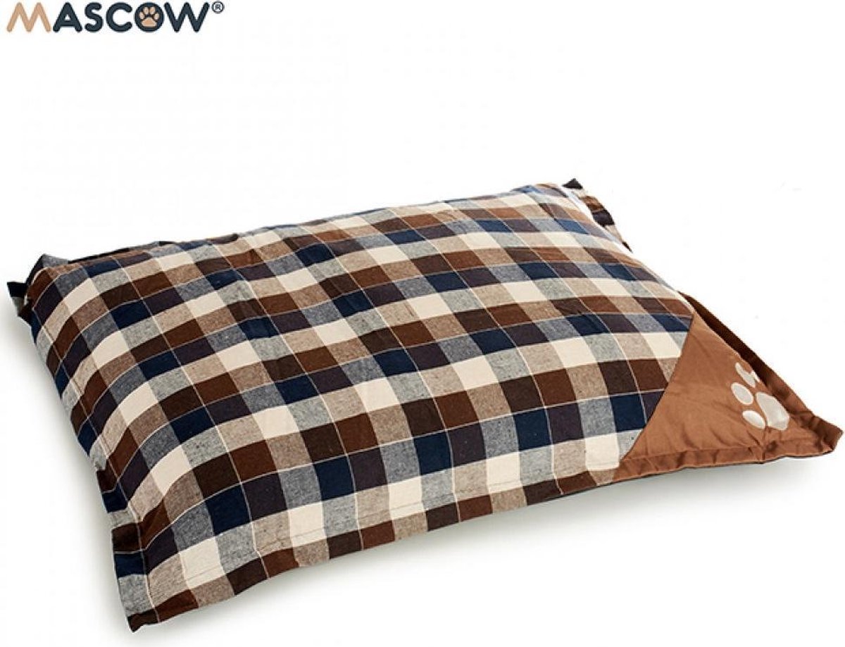 Mascow hondenkussen geruit motief kleur:Beige mengeling