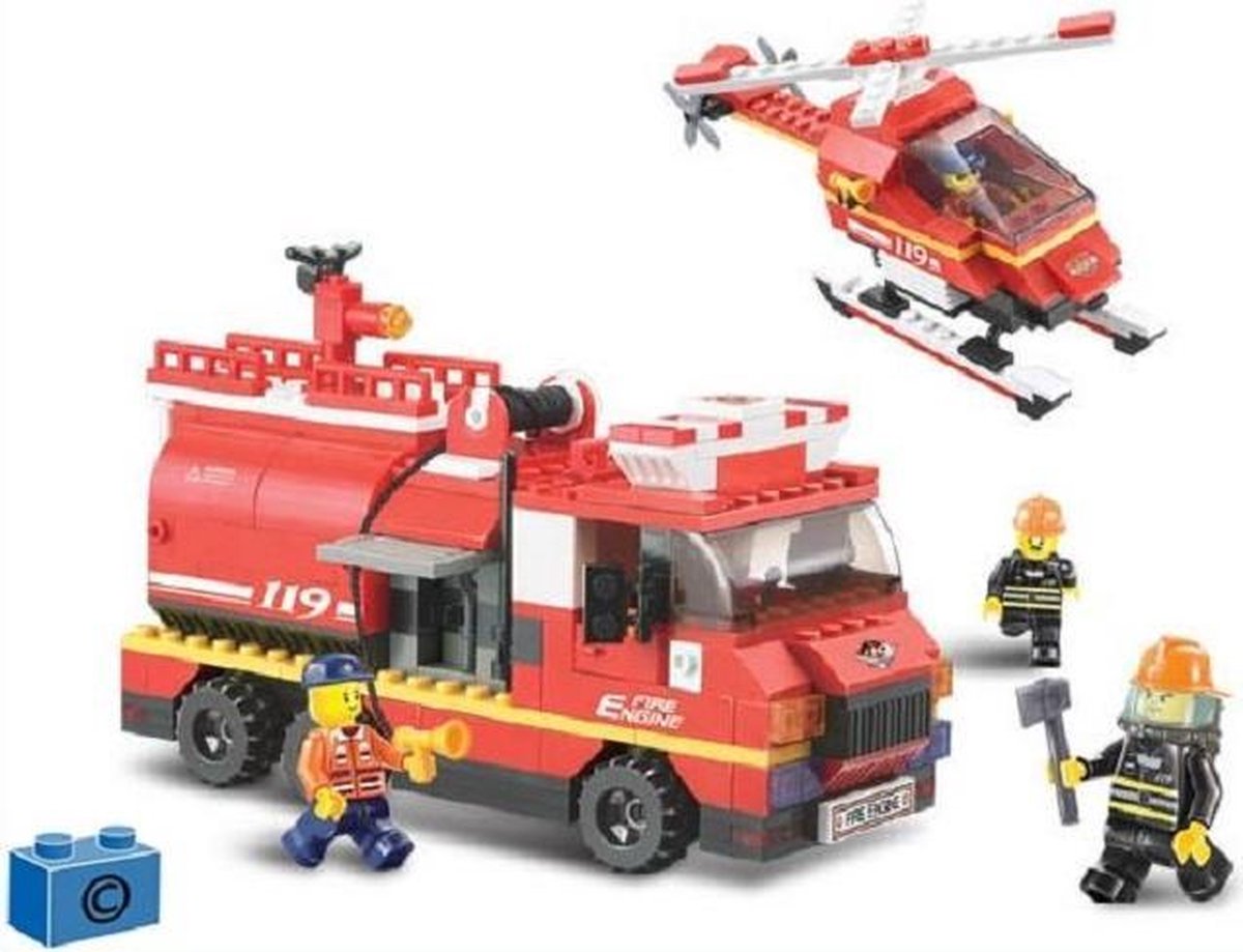 Brandweer Water tankwagen en helicopter M38-B0222