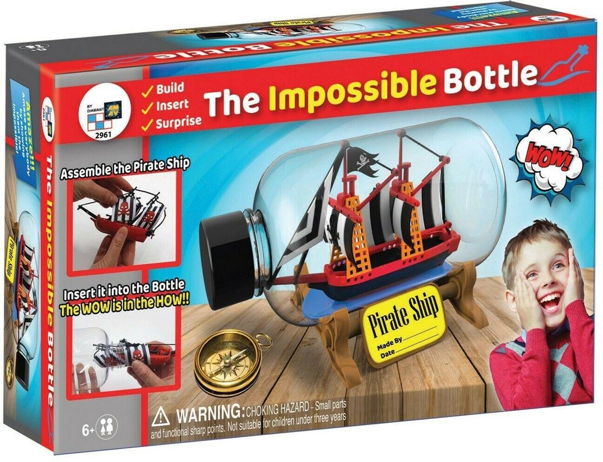 THE IMPOSSIBLE BOTTLE | Piratenschip | Puzzel | mechanische klikpuzzel | Kids