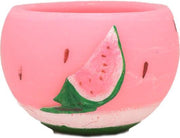 Watermeloen geurend ronde wax windlicht 100/144 (incl. 1 stuk 3 uurs theelicht)