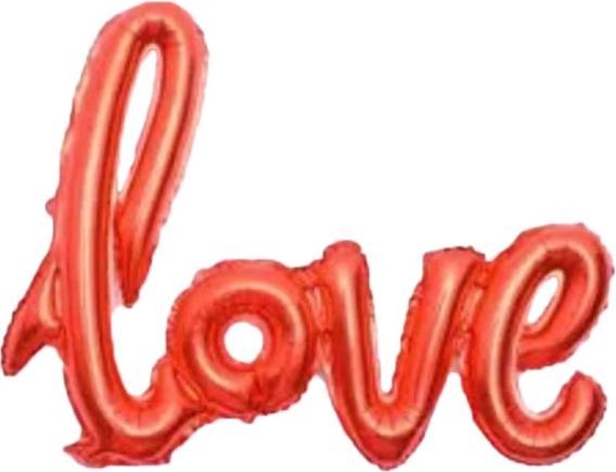 Folie ballon rood als tekst love 108*65.5 cm