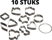 Orange85 Uitsteekvormpjes - Uitstekers - Koekjes - 10 stuks - Kindvriendelijk - Koekvormpjes - RVS