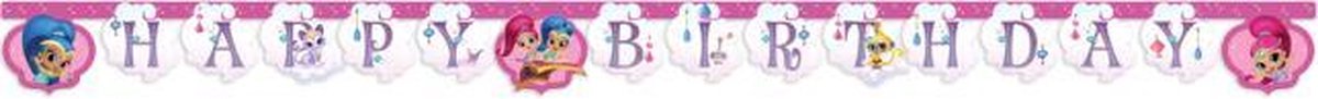 Gefeliciteerd Die-Cut Banner - Shimmer & Shine