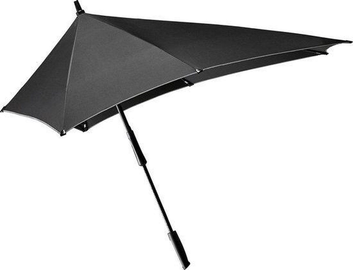 Senz XXL Stick Stormparaplu black reflective