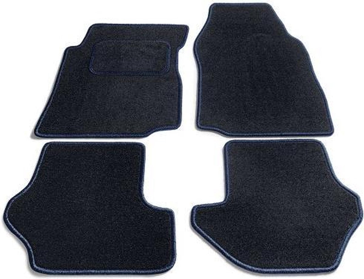 PK Automotive Complete Premium Velours Automatten Zwart Met Donkerblauwe Rand Jeep Patriot 2006-