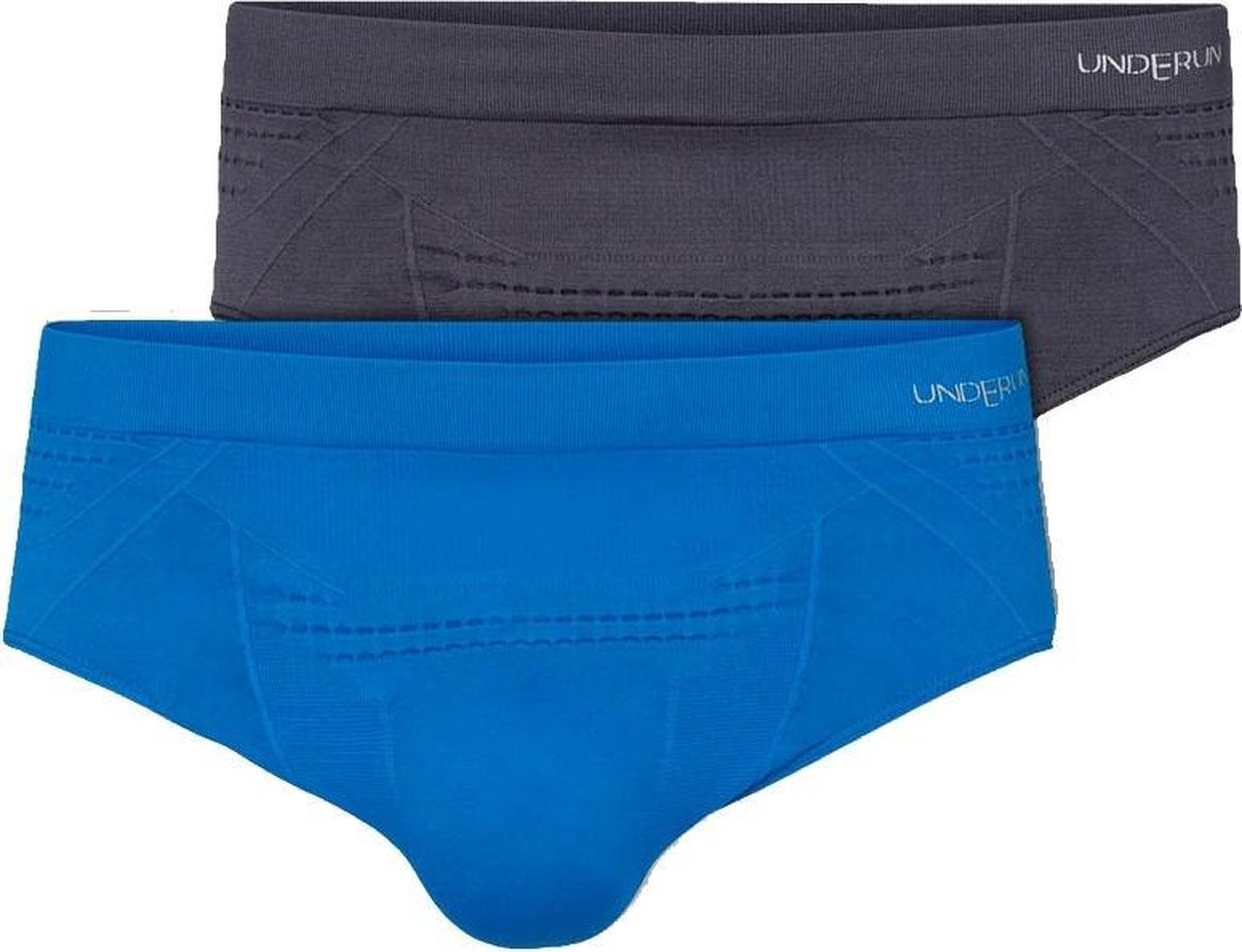 Underun Heren Slip Duo Pack Blauw/Grijs - Hardloopondergoed - Sportondergoed - S