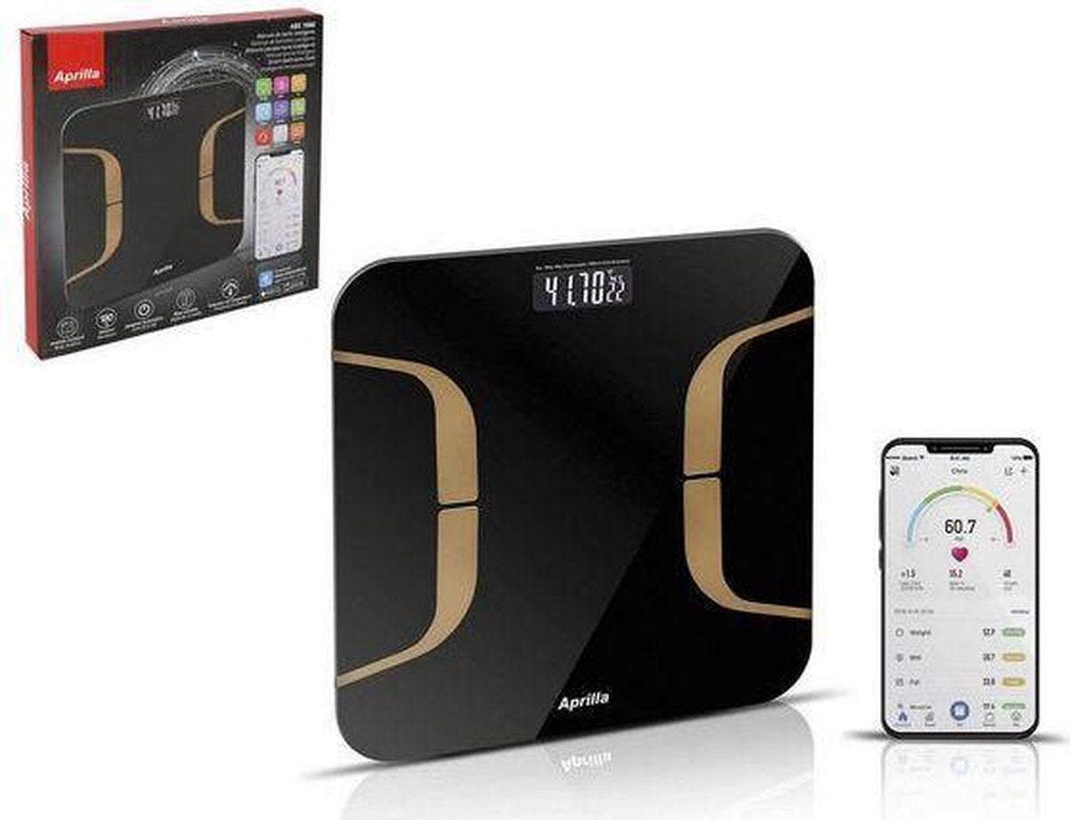 Bluetooth Digitale Weegschaal Aprilla Zwart 180 Kg
