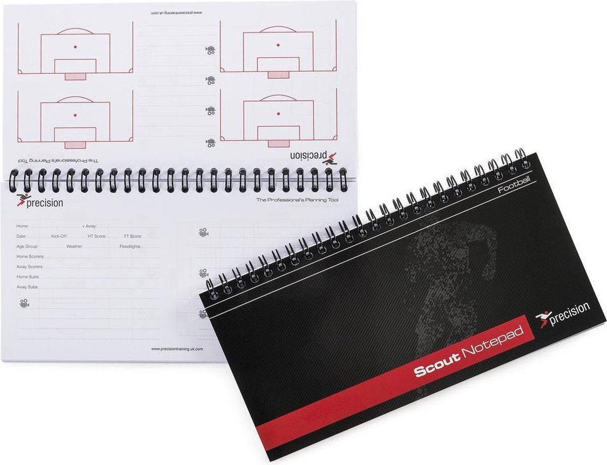Precision Notitieblok Scouts Voetbal A5 Papier Zwart 6 Stuks