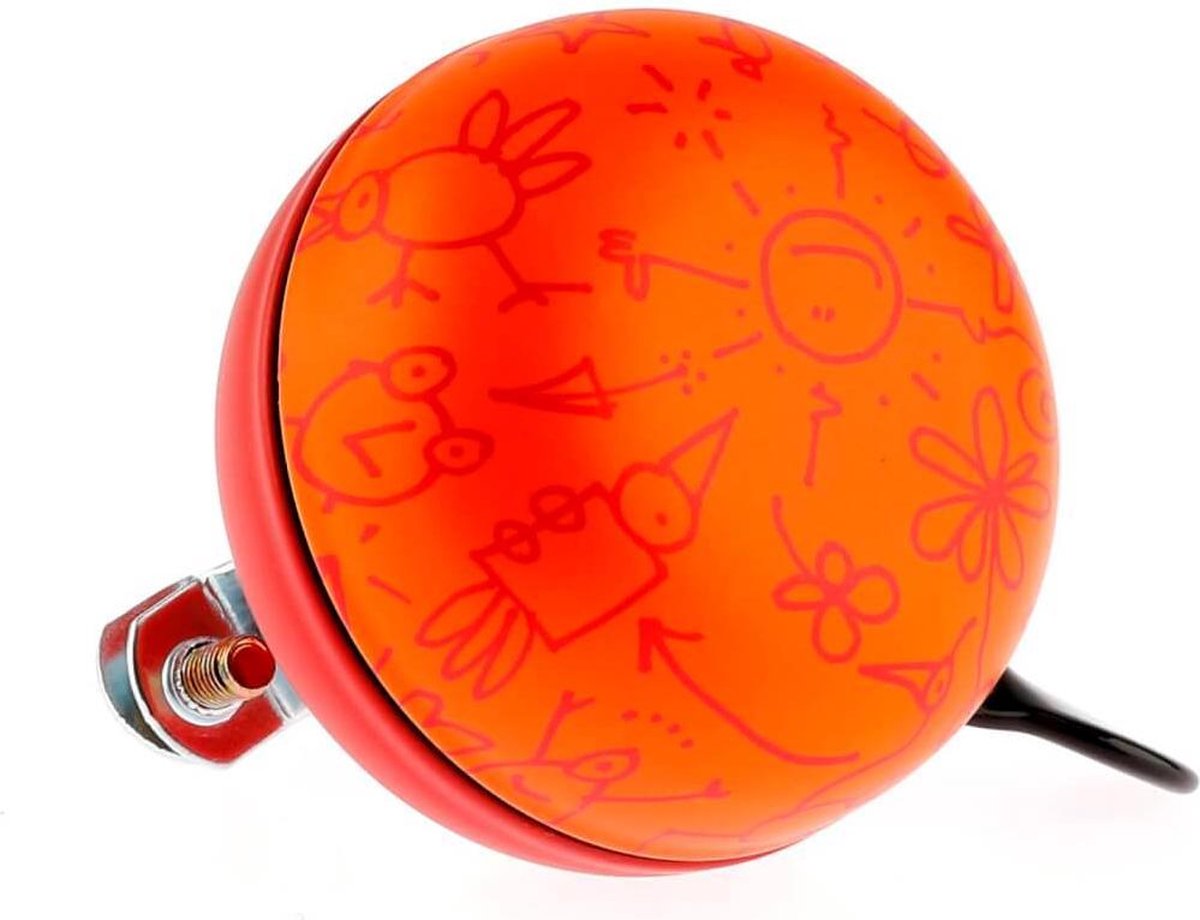 Fietsbel Ding Dong Upside Down 60 mm - mat oranje
