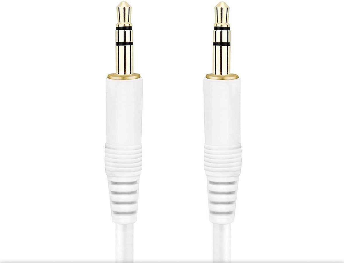 AUDIOJACK AUX kabel 3.5 mm Stereokabel Audiokabel - 1 Meter - Wit