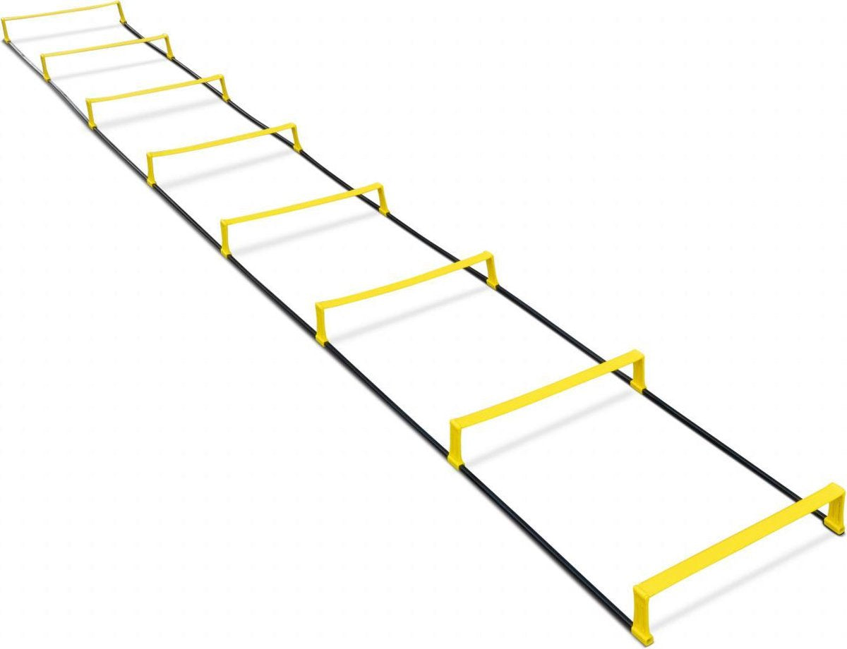 eSam®  Coordinatieladder met mogelijkheid tot verhoging - Loopladder - Snelheidsladder - Elevation Ladder - 2-in-1 - Agility Ladder + Horden - ca. 4