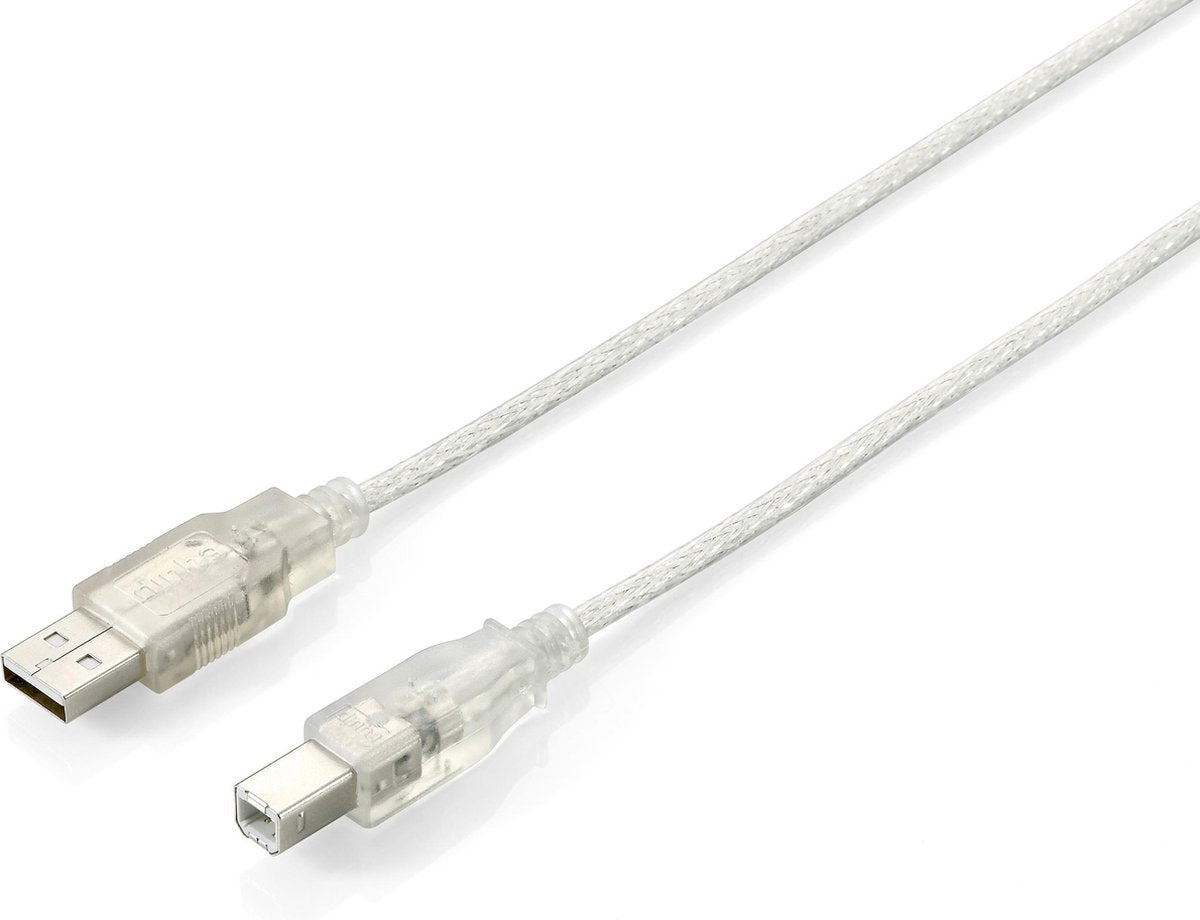 Equip 128653 USB-kabel 1 m USB 2.0 USB A USB B Zilver