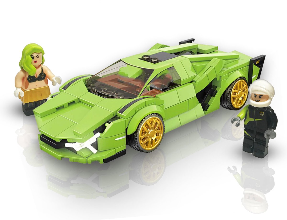 Brick Lamborghini Sian 17cm - modelauto speelgoed auto puzzel 3D -  huracan aventador urus alternatief voor lego