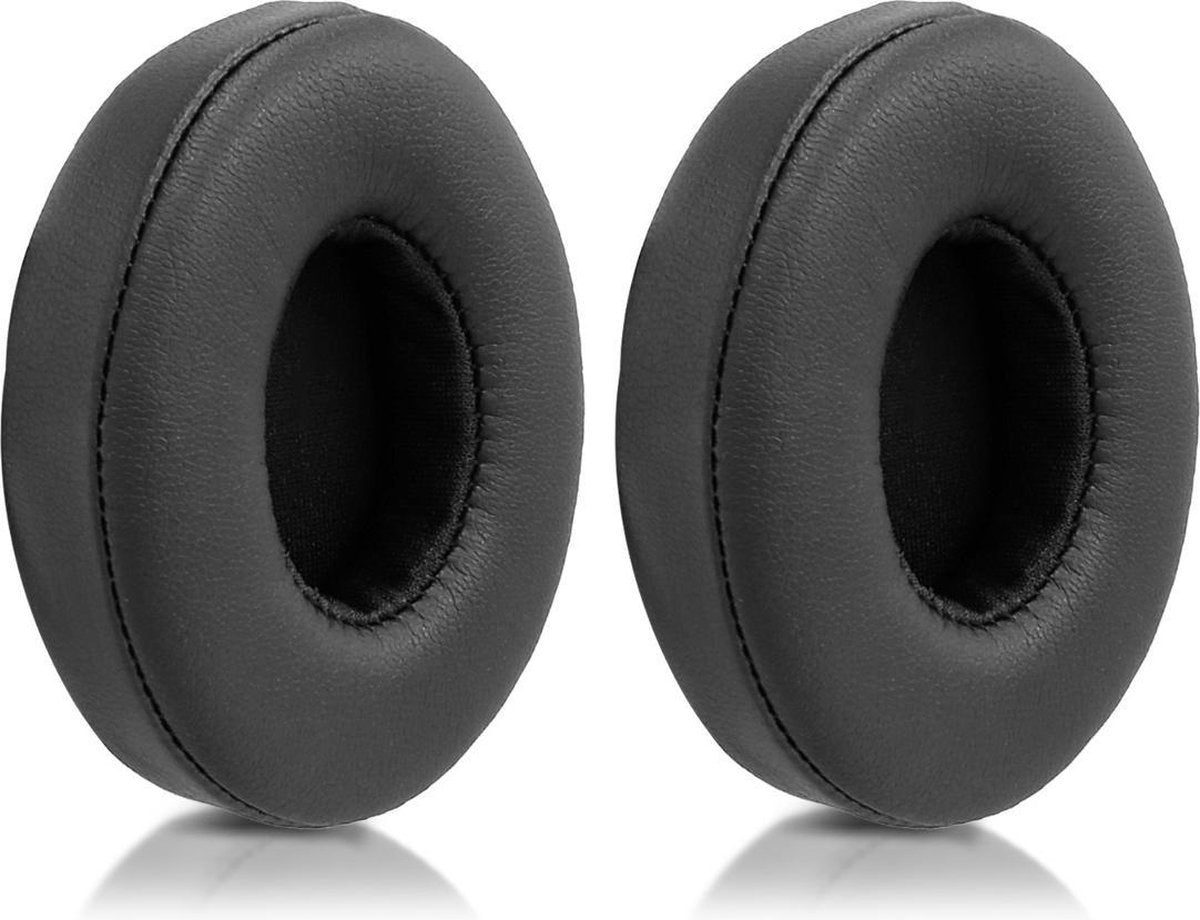 kwmobile 2x oorkussens voor Beats Solo 2 Wireless / 3 koptelefoons - imitatieleer - voor over-ear-koptelefoon - zwart