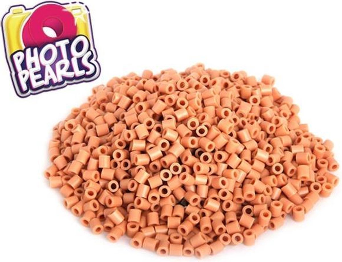 beigeig / abrikoos (no.20) - Strijkkralen - Kraaltjes - Photo Pearls - Knutselen - Kinderkraaltjes - Strijken - Kralen - Goliath - 1100 stuks