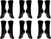 Anti Slip Huis-sokken Set Van 6 Paar Zwart Maat 35-38