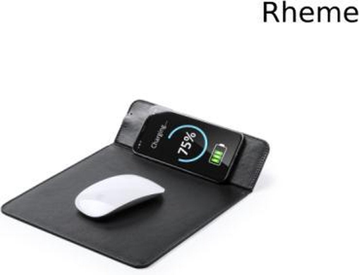 Muismat - Wireless - Oplaad functie - Anti Slip - Zwart - Rheme