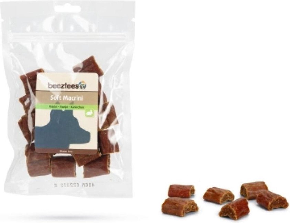 Beeztees Soft Macrini Konijn - Hondensnack - 150 gram