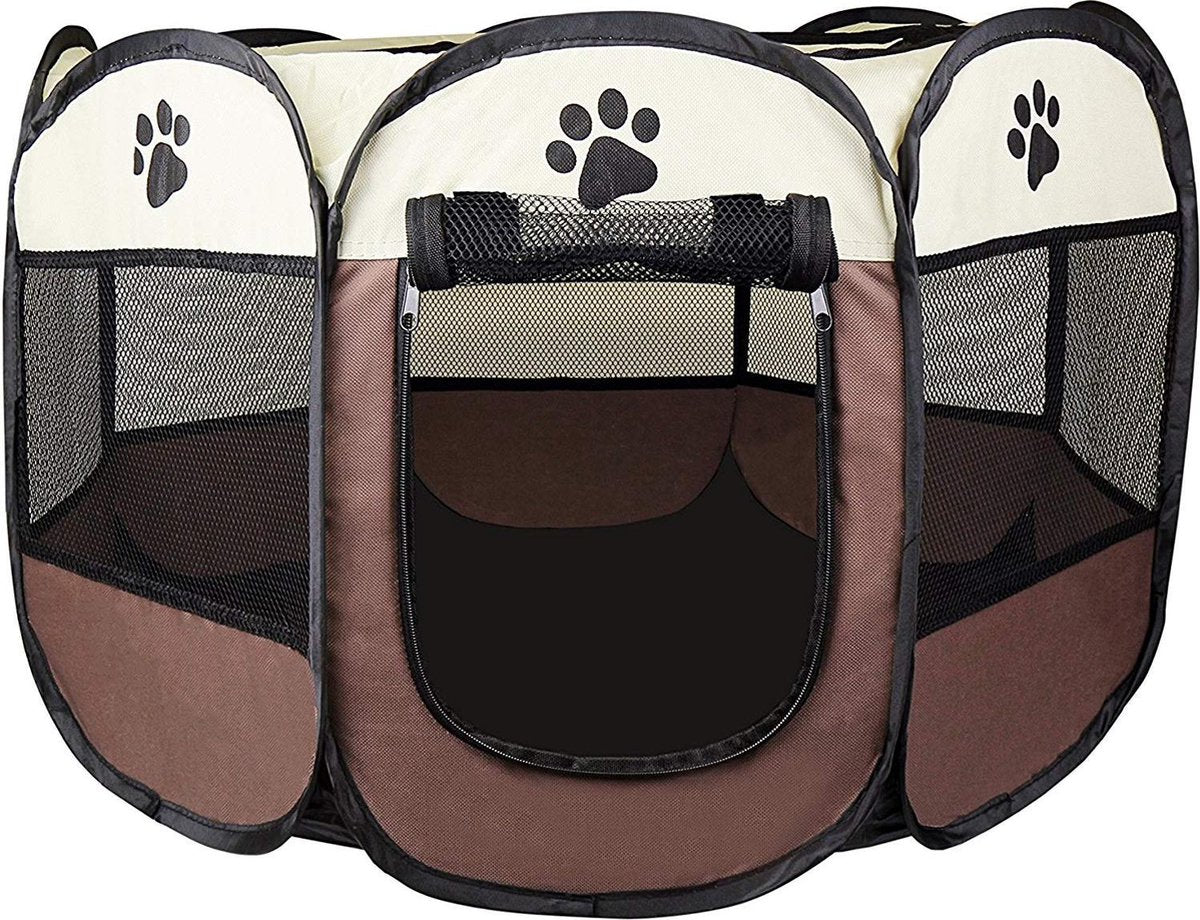 Rexa® Puppyren | Opvouwbare puppytent hondenren dierenloopstal | Geschikt voor alle kleine dieren | Voor oa de hond of kat | incl. Draagtas