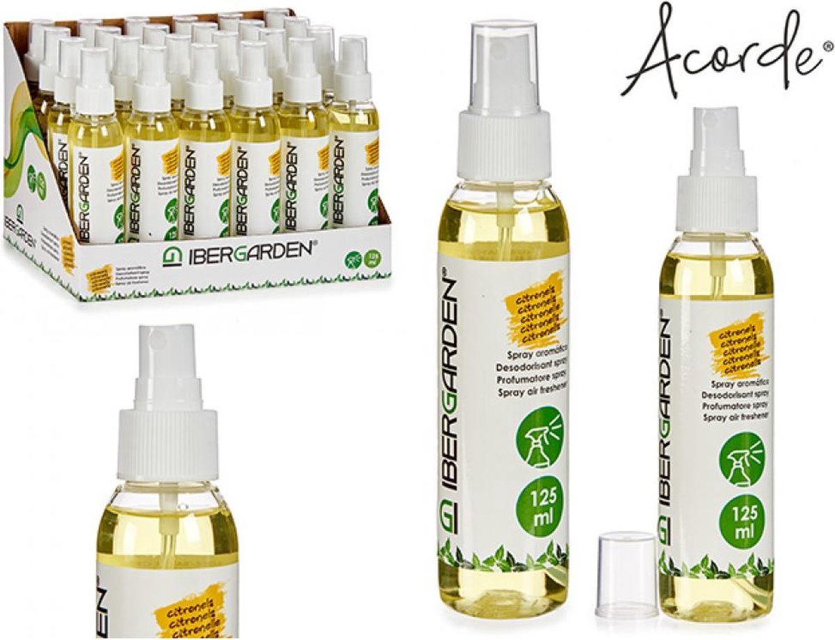 Citronella Luchtverfrisser spray 125ml - Ibergarden - 1 spuitfles - Luchtverfrisser - Citronella