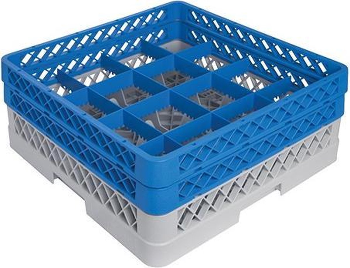 CaterRacks bekerglaskorf CR-16 m/opzet (1x CR-16 + 1x CR-0)
