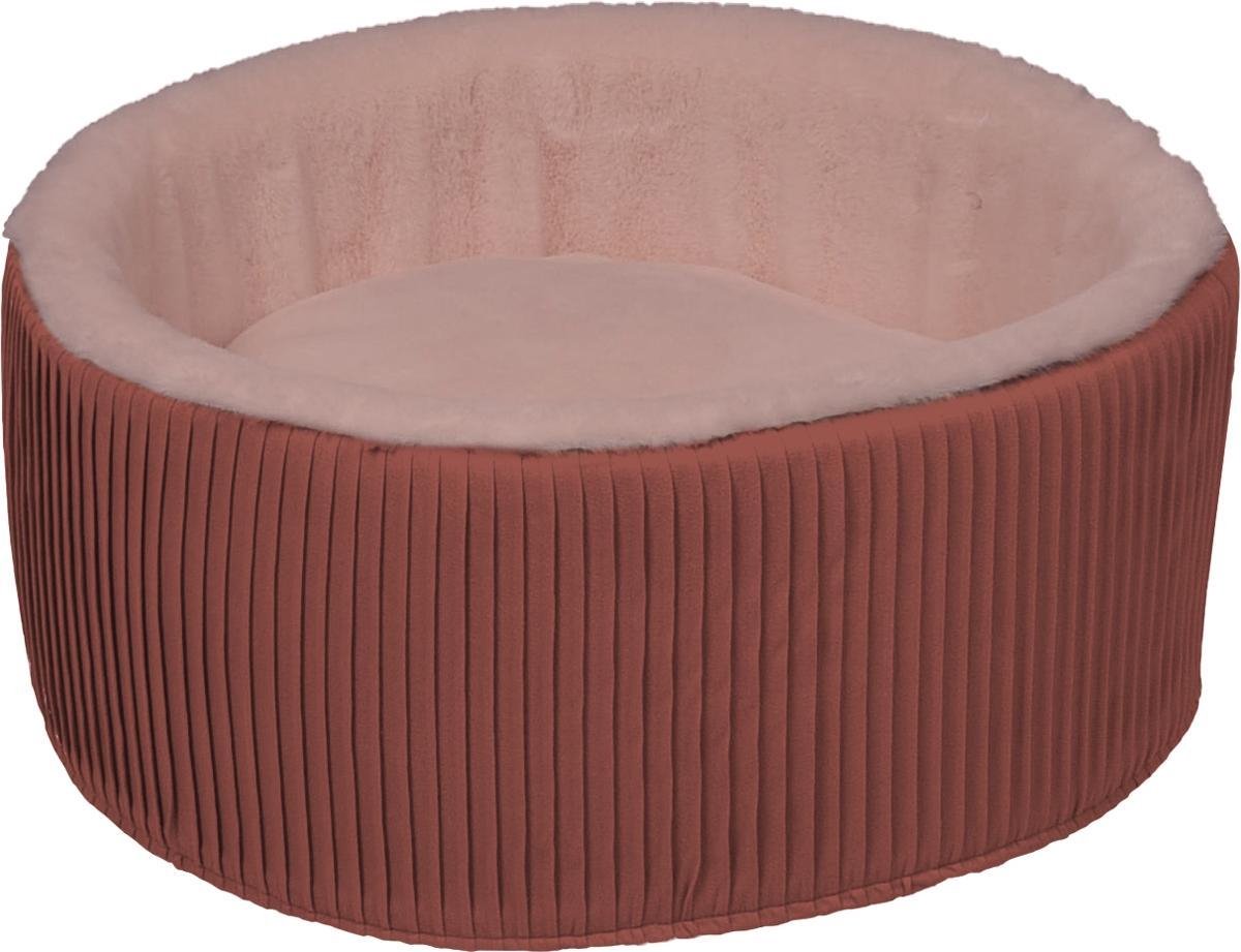 Mand faldi rond rits roze 50x20 cm Flamingo