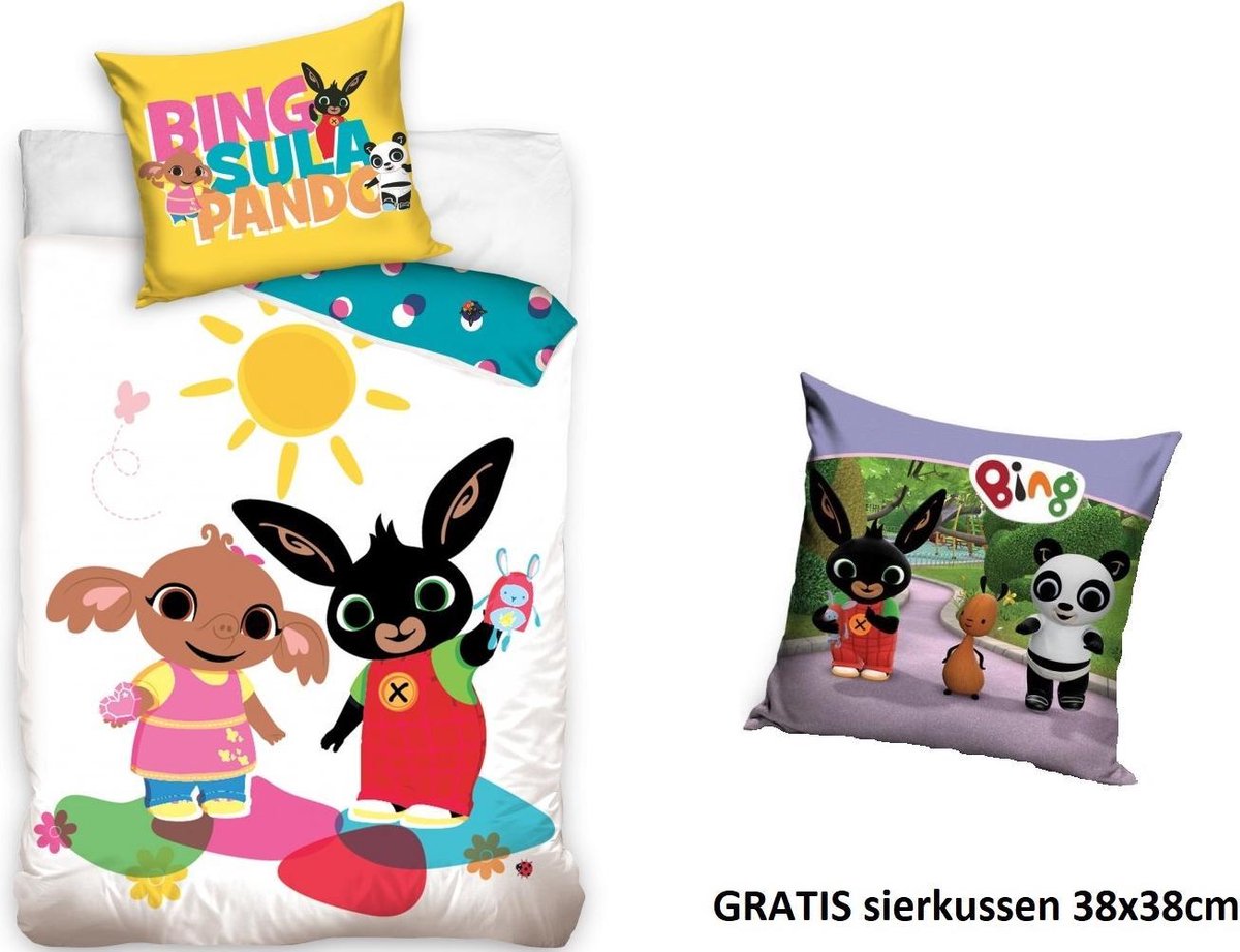 Bing het konijn peuter dekbedovertrek 100x135cm + sierkussen PROMO pack