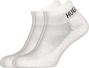 HUGO BOSS logo sportsokken (2-pack) - heren enkelsokken - wit -  Maat: 43-46