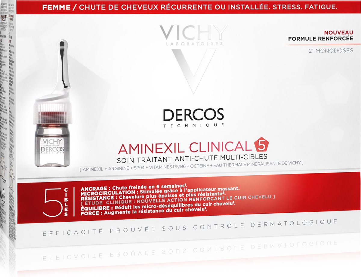 Vichy Dercos Aminexil Clinical 5 Anti-Haaruitval Vrouw - 21 ampullen