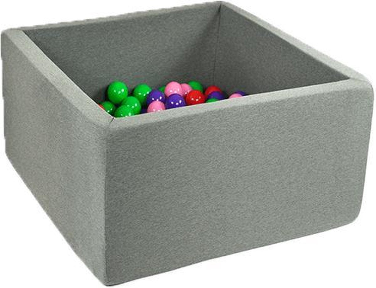 Ballenbak XXL vierkant 130x130x50 Grijs Misioo