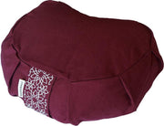 Samarali meditatiekussen crescent (Rood) - ethisch geproduceerd van 100% biologisch katoen (GOTS gecertificeerd)| 2lagen | 34 x 20 x 17 cm |Verkrijgbaar in 6 natuurlijke kleuren