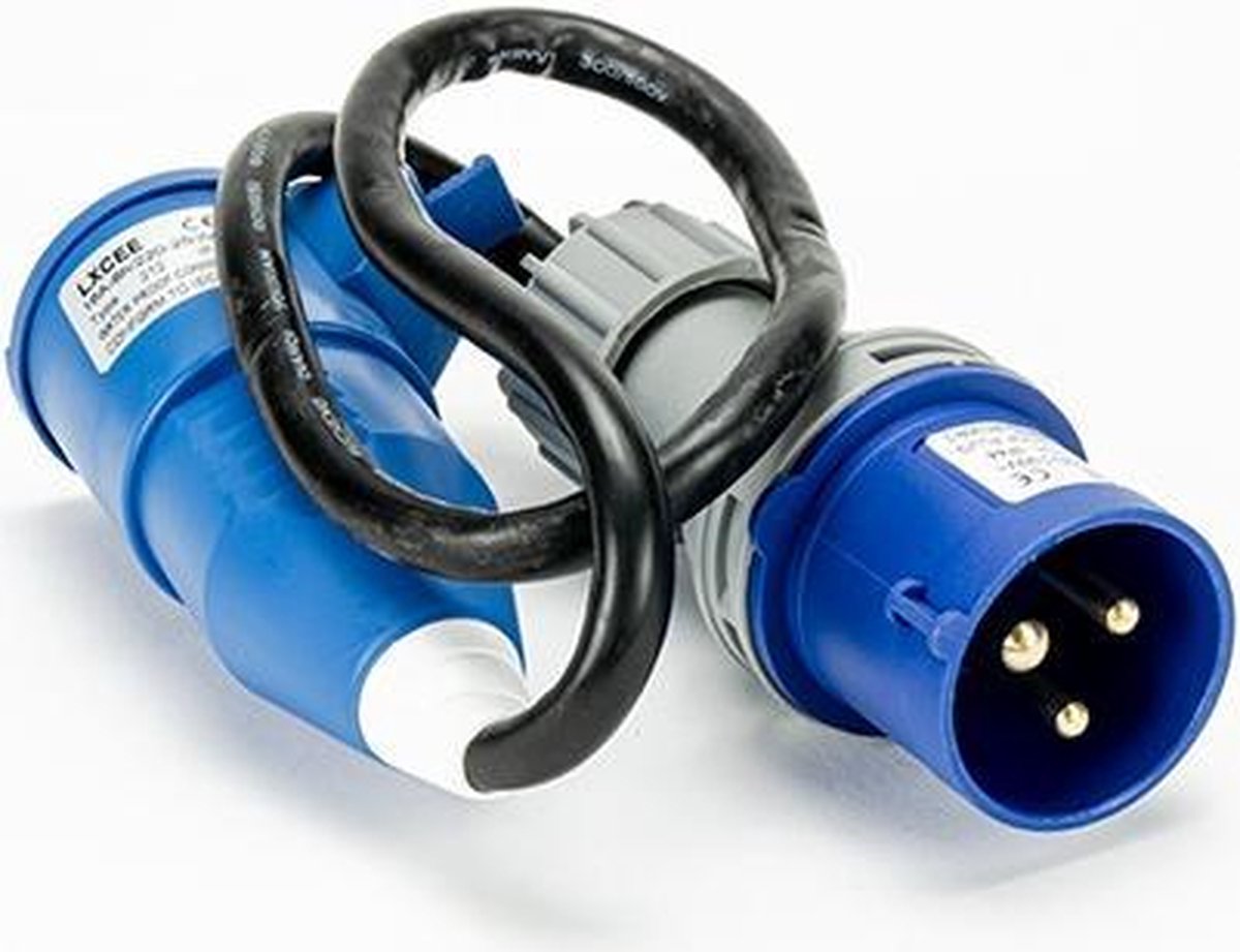 Soolutions CEE blauw 16A (m) naar Schuko (v)