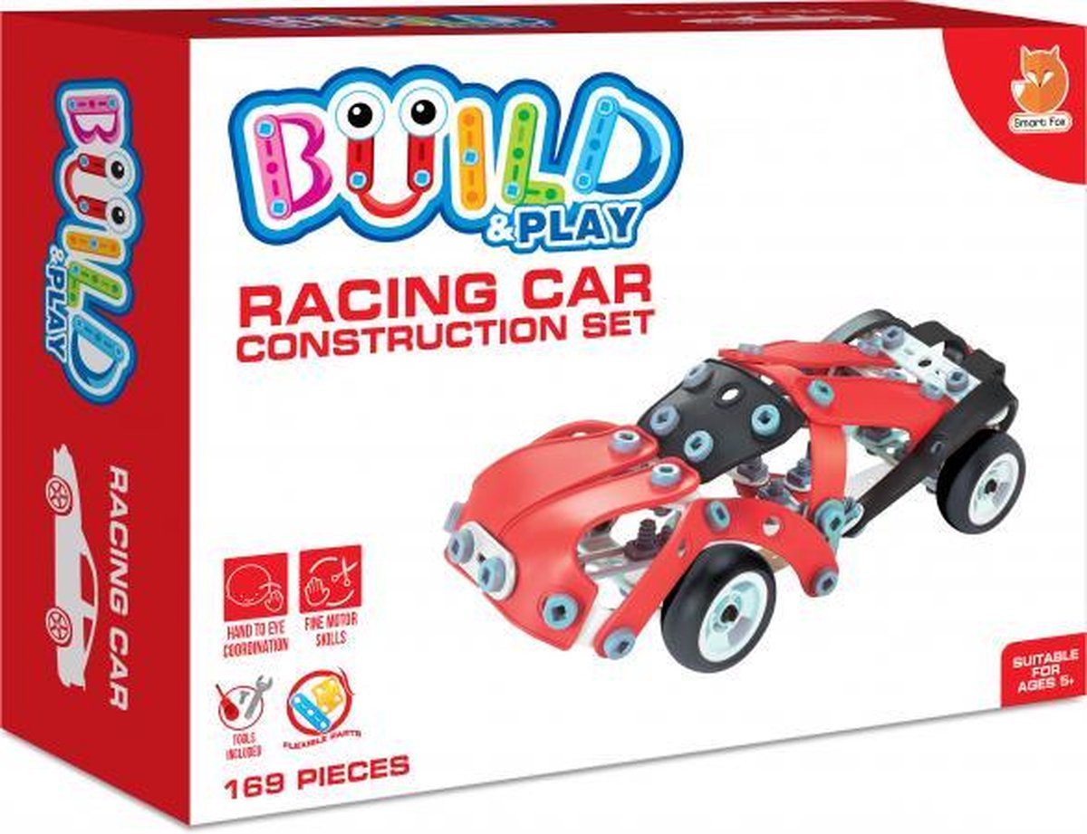 Build & Play Racing Car Construction Set - Race Auto Bouwset