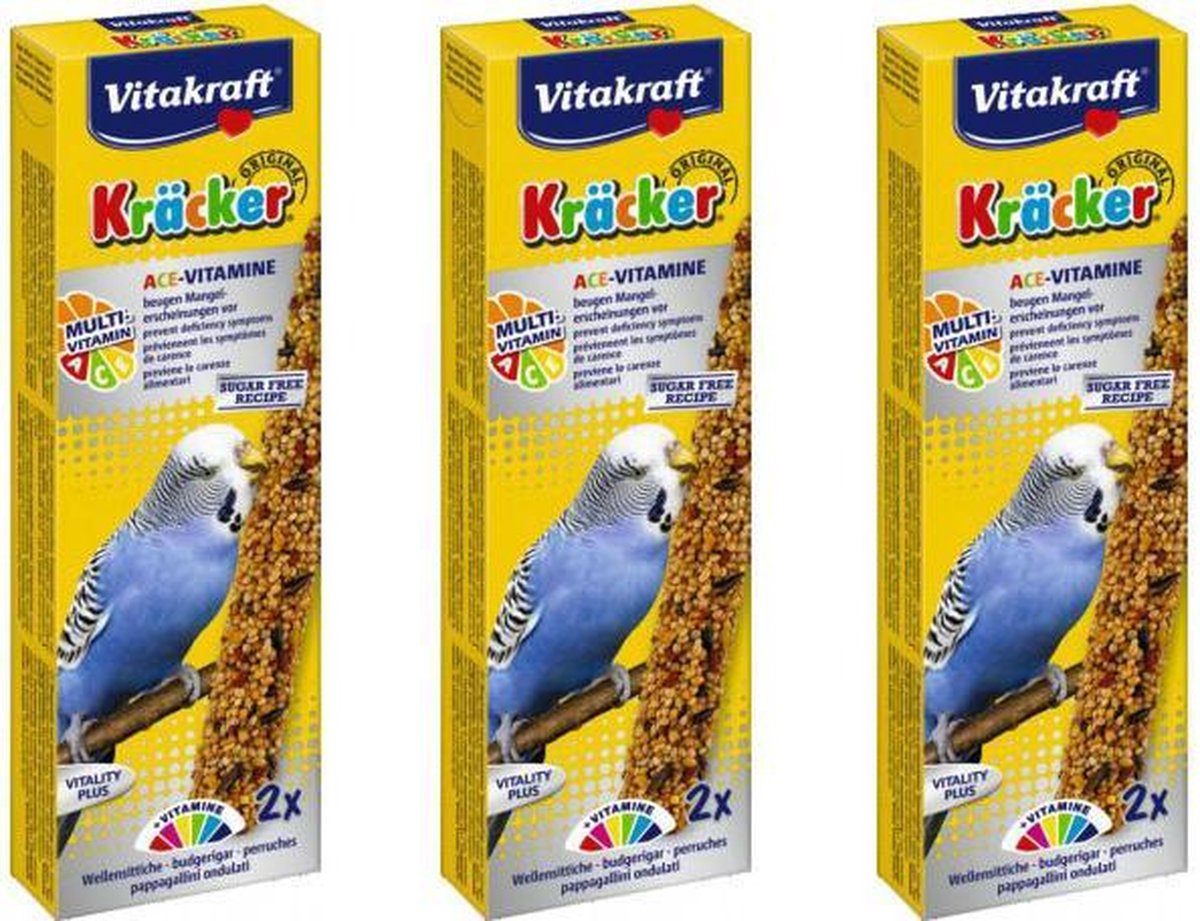 Lekkere Snack voor Parkiet Multi-Vitamines Per 3 stuks