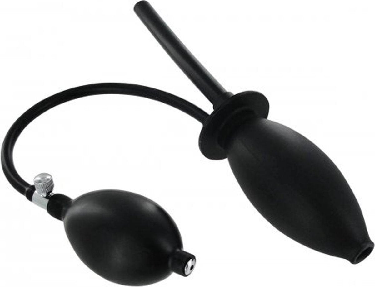 XR Brands - Clean Stream - Inflatable Enema Plug - Silicone - Black