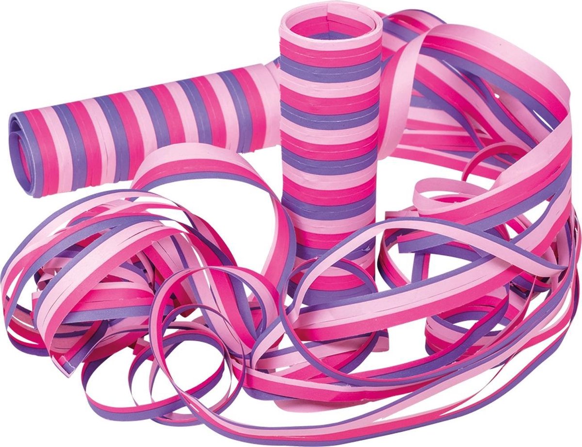 Tib Serpentines 4 Meter Papier Roze/lila 2 Stuks