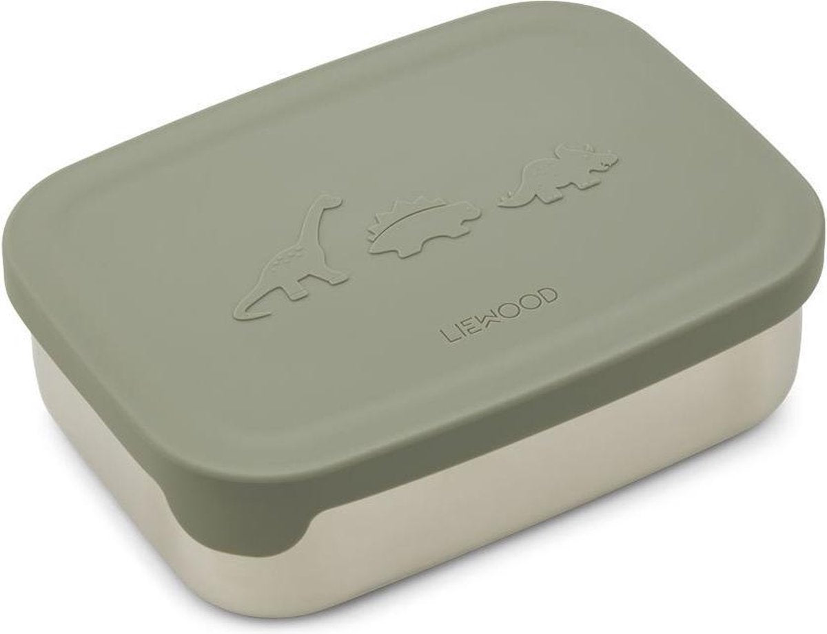 Nina Large Lunch Box Dino Faune Green | Liewood
