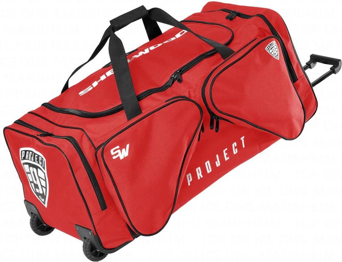 IJshockeytas met wieltjes Sherwood Project 9 S rood