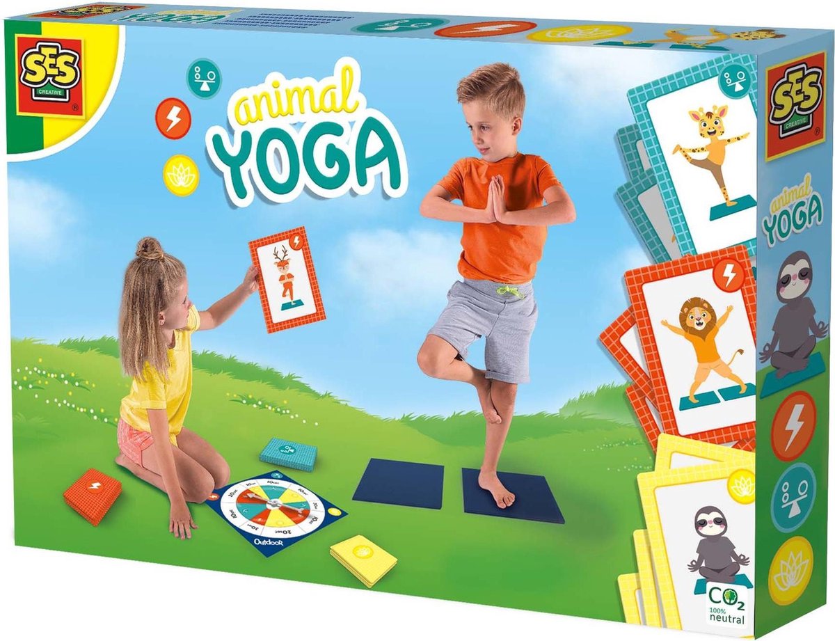 SES - Animal yoga | Yoga voor kinderen | Inclusief 27 kinderyogakaarten
