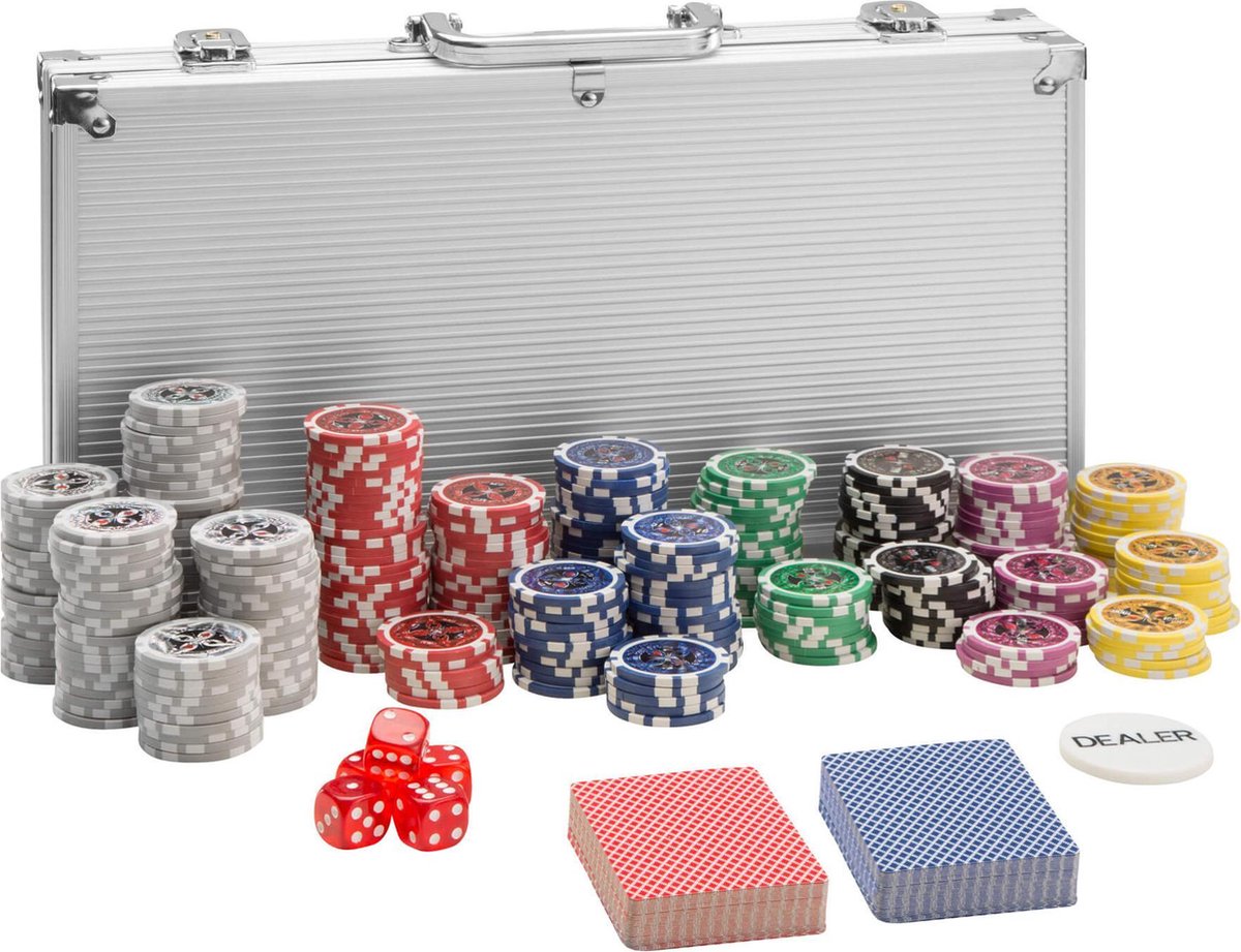 TecTake - pokerset 300 delig inclusief koffer en kaartspel - 402557