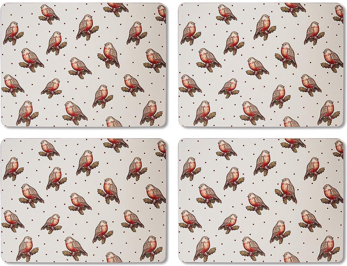 Placemats (Per 4 stuks) - Red robin