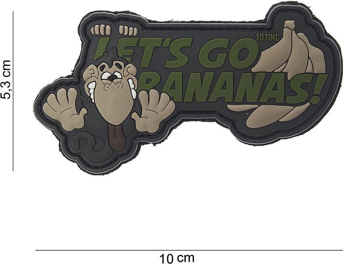 Embleem 3D PVC Bananas beige