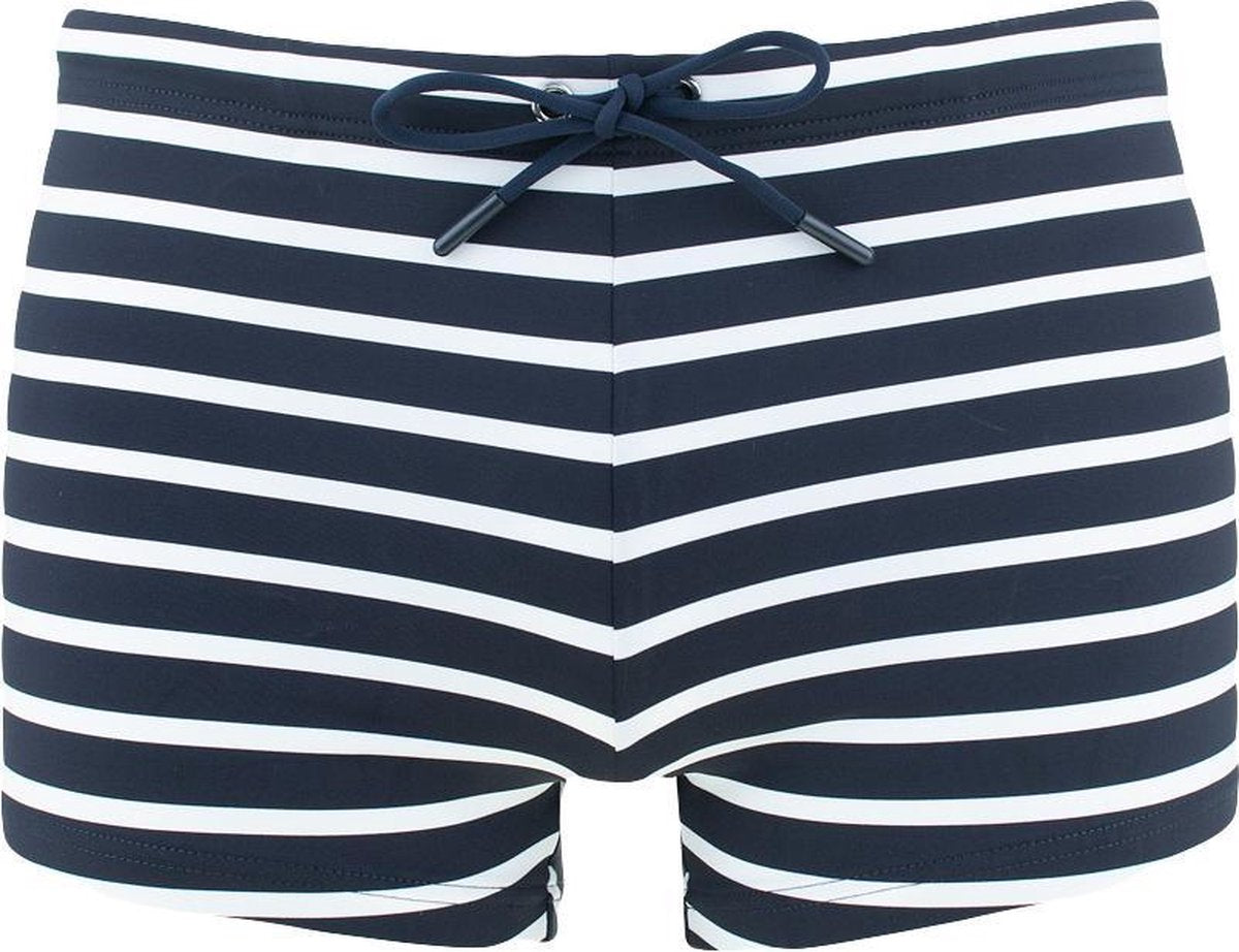 HOM matias zwemboxer stripes blauw & wit - M