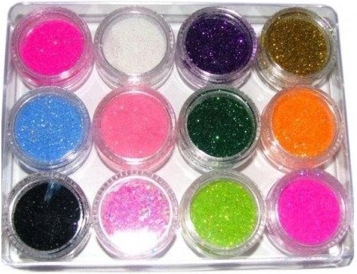 Isabelle Nails Nageldecoratie MIX Glitters 12-Delig - #3