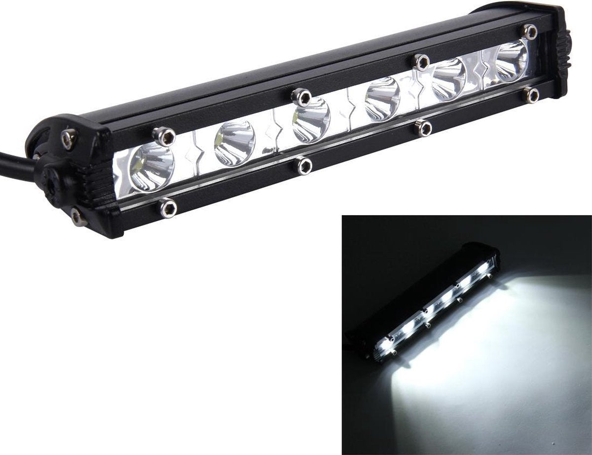 DC 10-30V 18W 2300LM 6500K Waterdichte voertuigauto Boot Marine Externe Werklichten Noodverlichting 30 graden Verstelbare Spot Light LED Autobollen met 6 Intense CREE LED-verlichting (Wit Licht)