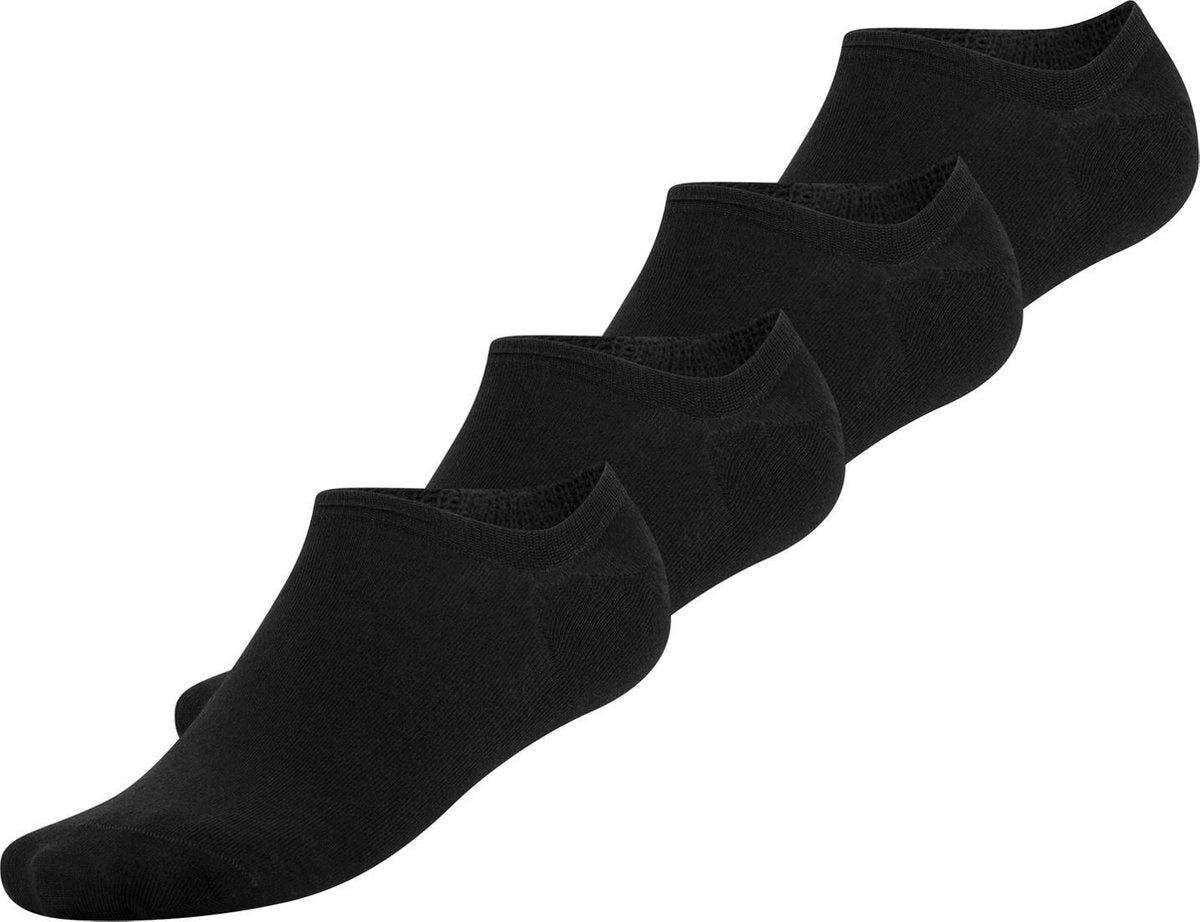 Lage Sneaker Sokken Bamboe Heren of Dames - zwart - maat 35-38